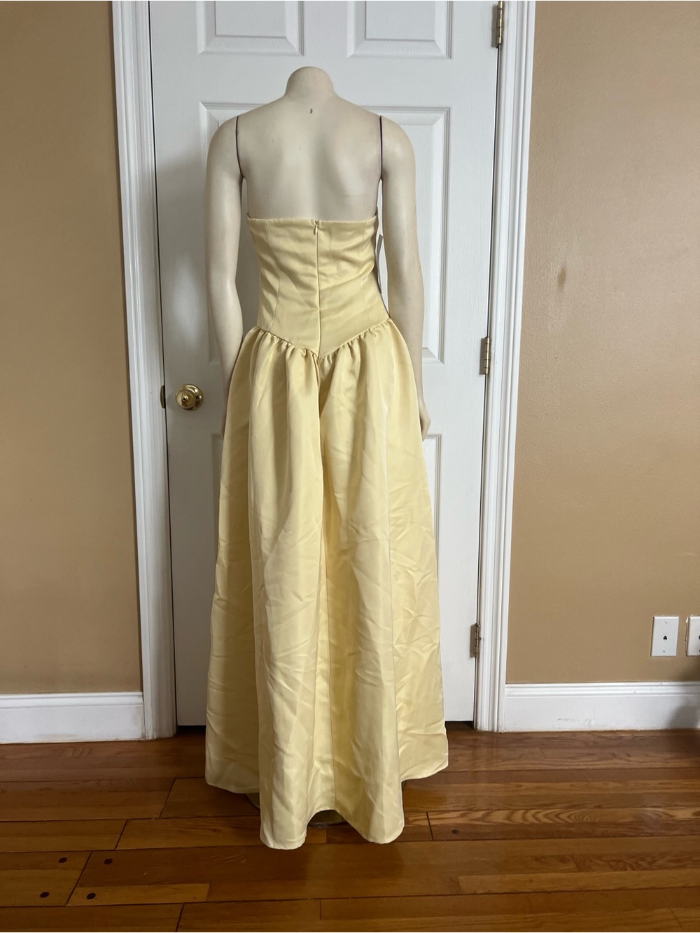 Princess Polly Soft Bloom Drop Waist Strapless Maxi Dress Yellow - Picture 16 of 16